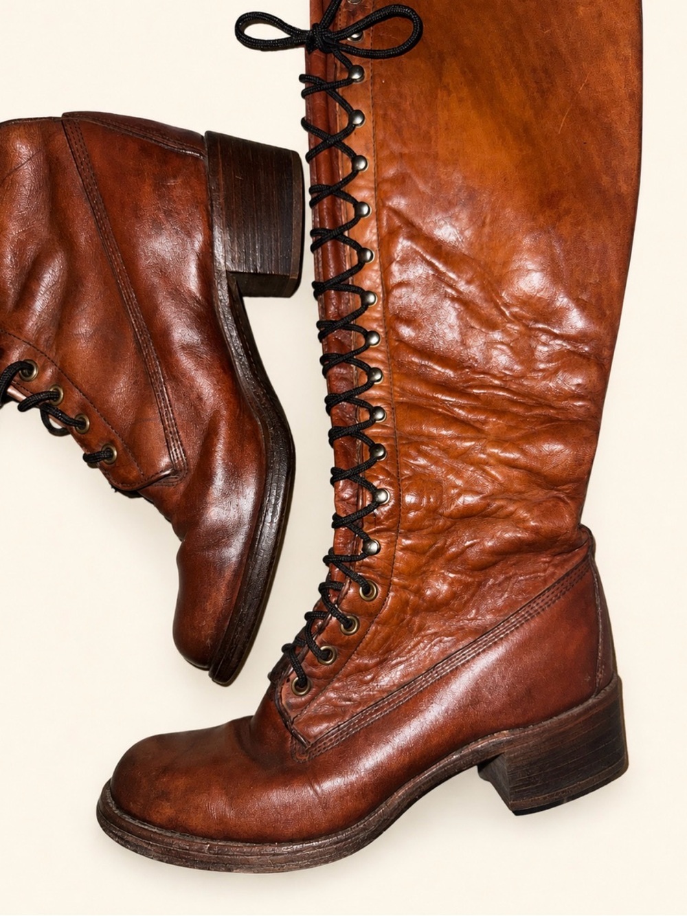 Frye Black Label 1970s Campus Boot - Picture 2 of 6